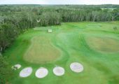 Arial view of Golf tees